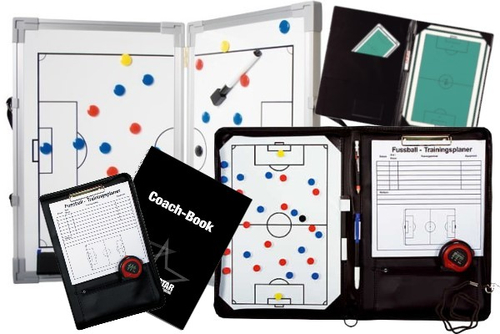 Fußball Taktiktafel Set Trainer Taktikmappe mit Magneten Boardmarker Tragbar 