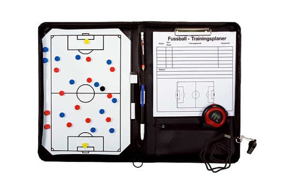 Magnet Fußball Coach-Board Taktikmappe Coach-Mappe mit Trainingszubehör MKNZOME Professional Tragbar Taktikboards Schiedsrichterausrüstung Taktikmappe für Taktikschulung und Spielanpassungen 